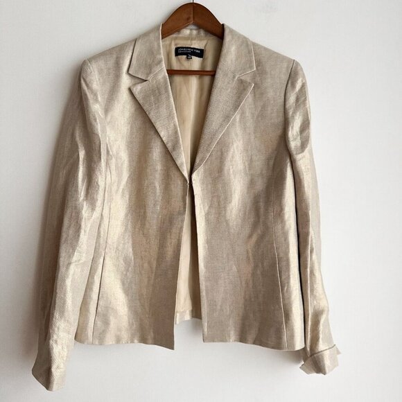 JOnes New York Metallic Linen Blazer M - Picture 2 of 7
